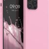 kwmobile — silikónový kryt na iPhone 12 Pro Max s jemným povrchom svetloružový