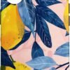 Kryt na iPhone 16 s potlačou vintage ilustrácie žltých citrónov a modrých listov