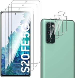 QULLOO — tvrdené sklo na Samsung Galaxy S20 FE, 3 kusy a 3 ochranné sklá na fotoaparát
