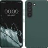 kwmobile — pružný TPU obal na Samsung Galaxy S23 s podporou bezdrôtového nabíjania modrozelený