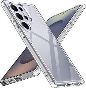 ivoler — priehľadný kryt na Samsung Galaxy S25 Ultra s ochranou fotoaparátu a vzduchovými rohmi