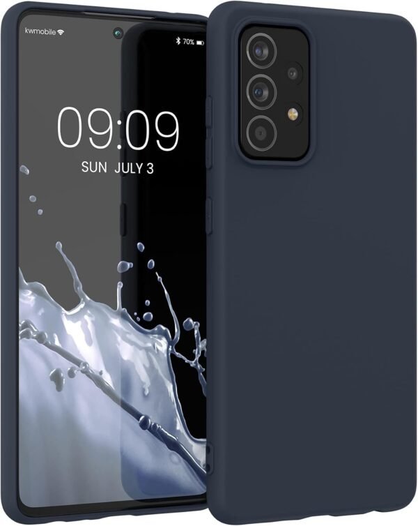 kwmobile — mäkký TPU obal na Samsung Galaxy A52 / A52 5G / A52s 5G čučoriedkovo modrý