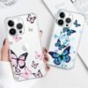 Xylota — priehľadné kryty na iPhone 11 Pro Max s motívom motýľov, 2 kusy
