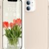 PuyaTeya — silikónový kryt na iPhone 12 a iPhone 12 Pro s mikrovláknom vo vnútri béžový