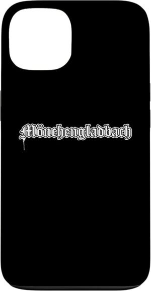 Gladbach Designs — kryt na iPhone 13 s nápisom Mönchengladbach čierny
