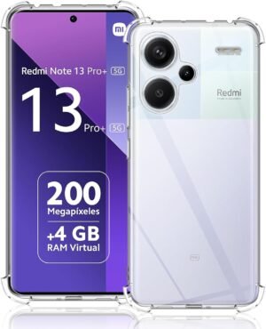 Mayfun — priehľadný silikónový kryt na Xiaomi Redmi Note 13 Pro+ 5G z mäkkého TPU