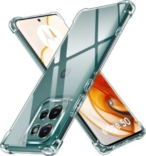 ivoler — priehľadný silikónový kryt na Motorola Moto Edge 50 so zosilnenými rohmi