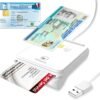 Atlantis P005-CIEK421C — čítačka talianskeho preukazu CIE 3.0 a čipových kariet s NFC, biela