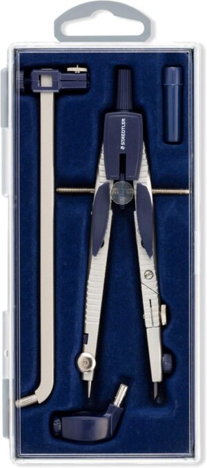 STAEDTLER 553 02 — rýchlonastaviteľné kružidlo s predlžovacou tyčou do Ø 560 mm modro-strieborné