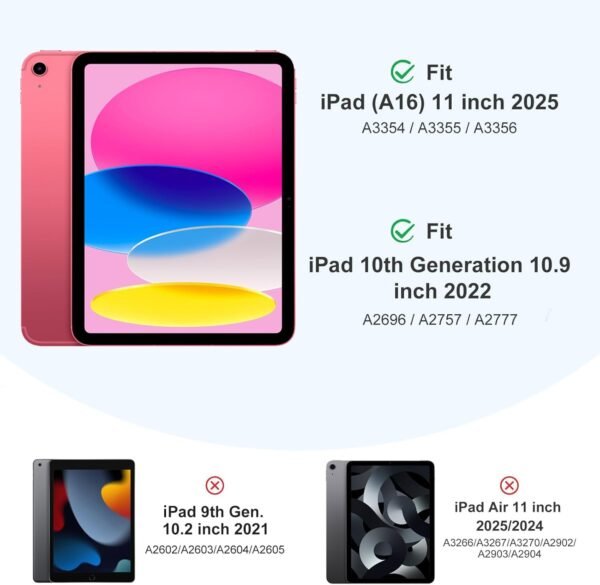 Palkitsee — puzdro na iPad 11 A16 (2025) a iPad 10 (2022) s držiakom pera a stojanom žlté