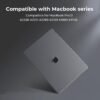 BlueSwan — polopriesvitný obal z PP na MacBook Pro 13 M1/M2 (2016–2022) matný čierny