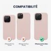 kwmobile — tenký TPU kryt na iPhone 14 Pro Max s jemným povrchom vo farbe Coconut Swirl