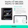 ESR Rebound — trojdielne puzdro na iPad Pro 13 M4/M5 s magnetickým uchytením čierne
