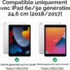 4UBonLife — puzdro na iPad 9,7 (5. a 6. generácia) s matným priesvitným chrbtom levanduľovo sivé