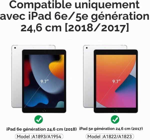 4UBonLife — puzdro na iPad 9,7 (5. a 6. generácia) s matným priesvitným chrbtom levanduľovo sivé