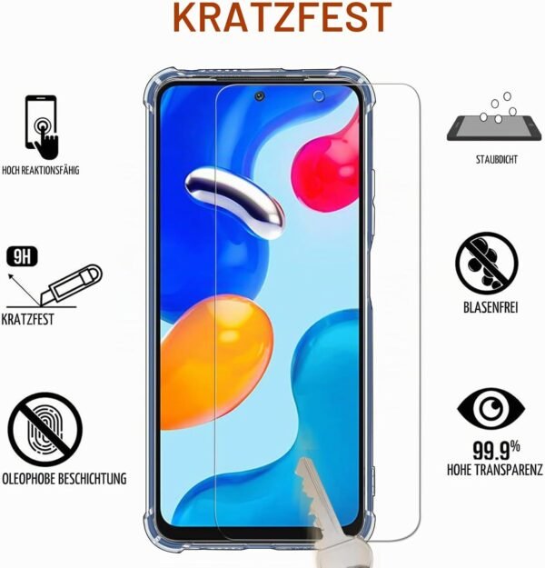 ivoler — priehľadný TPU obal na Xiaomi Redmi Note 11 4G / 11S 4G + 3 tvrdené sklá