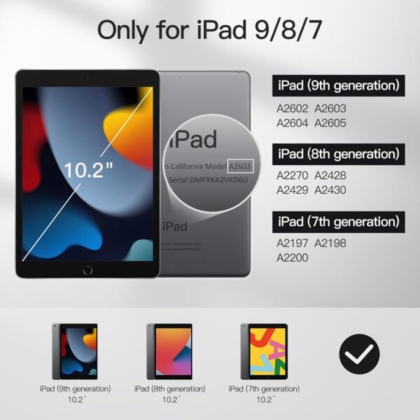 JETech — puzdro na iPad 10,2 (9., 8. a 7. generácia) s automatickým uspaním burgundské