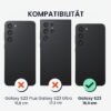 kwmobile — pružný TPU obal na Samsung Galaxy S23 s podporou bezdrôtového nabíjania modrozelený