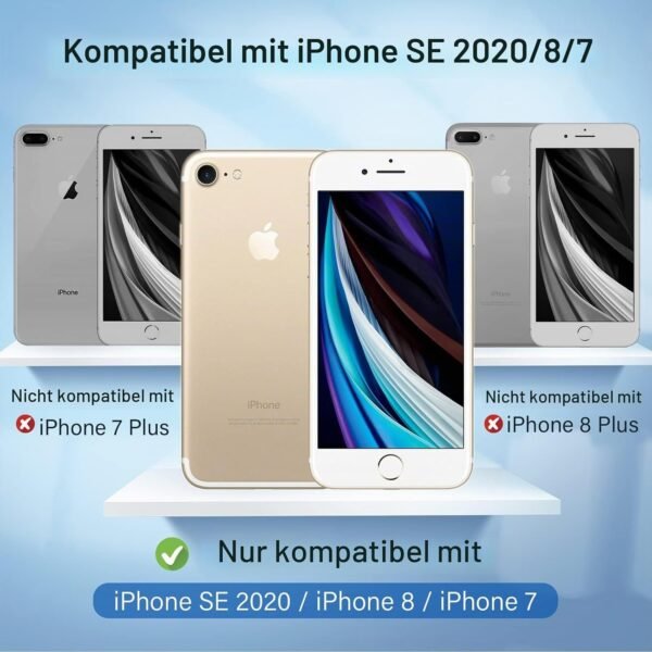DOSMUNG — priehľadný silikónový kryt na iPhone SE 2022, SE 2020, 8 a 7