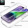 LAPOPNUT — priehľadný dvojvrstvový obal 360° na iPhone 13 s ochranou displeja
