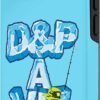 JuL D&P for Life — dvojvrstvový kryt na iPhone 12 / 12 Pro s potlačou D&P à vie a rybárom svetlomodrý
