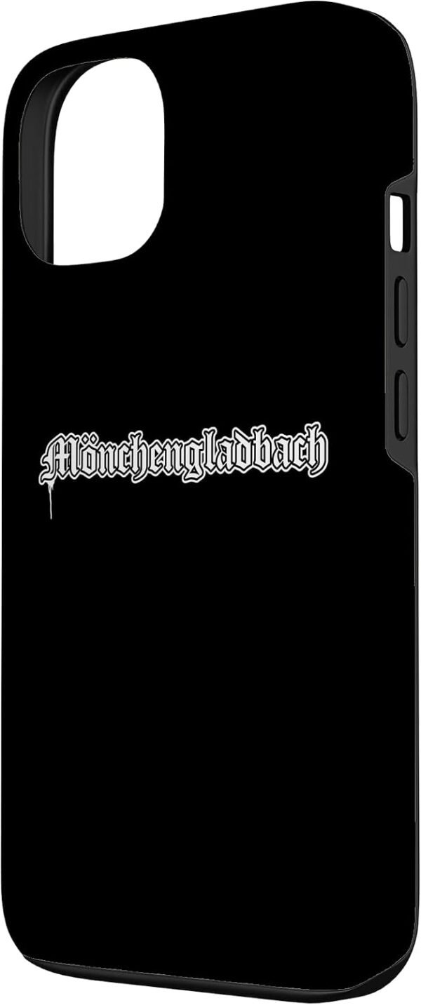 Gladbach Designs — kryt na iPhone 13 s nápisom Mönchengladbach čierny