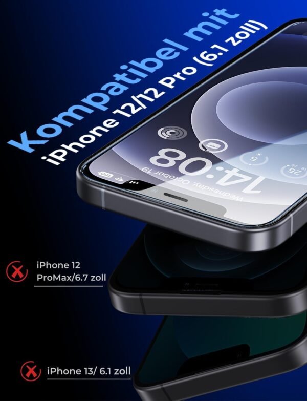 MAGIC JOHN — tvrdené sklo na iPhone 12 a 12 Pro s automatickým odstránením prachu, 2 kusy