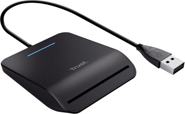 Trust Primo 23890 — kontaktná USB čítačka čipových kariet ISO 7816 a DNI, kábel 100 cm, čierna