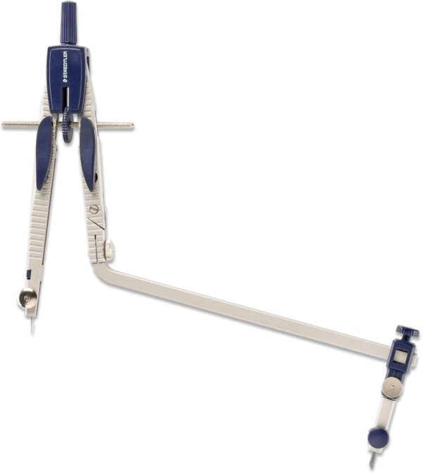 STAEDTLER 553 02 — rýchlonastaviteľné kružidlo s predlžovacou tyčou do Ø 560 mm modro-strieborné