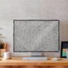 kwmobile KWM000017VG002C — ľanový ochranný obal na monitor 31 – 32", svetlosivý
