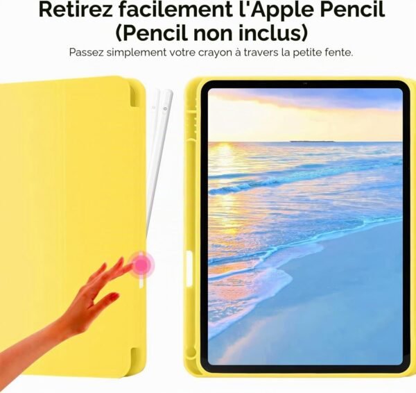 Palkitsee — puzdro na iPad 11 A16 (2025) a iPad 10 (2022) s držiakom pera a stojanom žlté