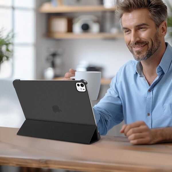 ProCase — puzdro so stojanom a priesvitným chrbtom na iPad Pro 13 M4/M5 čierne