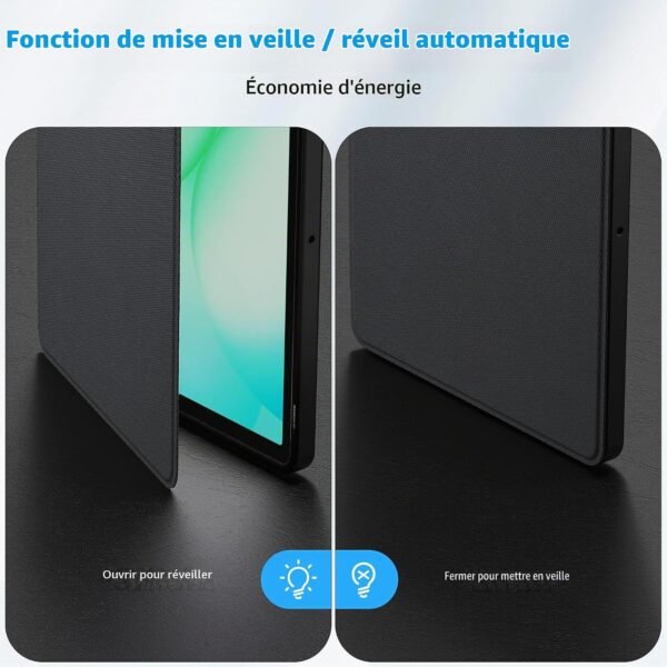 EasyAcc — tenké puzdro na Samsung Galaxy Tab A9+ 11 s držiakom pera a stojanom čierne