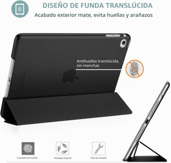 ProCase — tenké puzdro Smart Case s matným priesvitným chrbtom na iPad Air 2 čierne