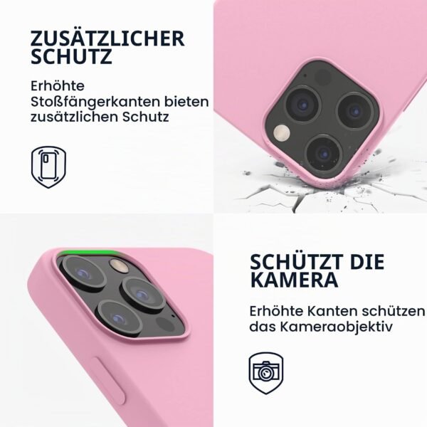 kwmobile — silikónový kryt na iPhone 12 Pro Max s jemným povrchom svetloružový