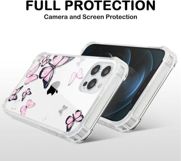 Xylota — priehľadné kryty na iPhone 11 Pro Max s motívom motýľov, 2 kusy