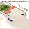 PuyaTeya — silikónový kryt na iPhone 12 a iPhone 12 Pro s mikrovláknom vo vnútri béžový