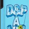 JuL D&P for Life — dvojvrstvový kryt na iPhone 12 / 12 Pro s potlačou D&P à vie a rybárom svetlomodrý