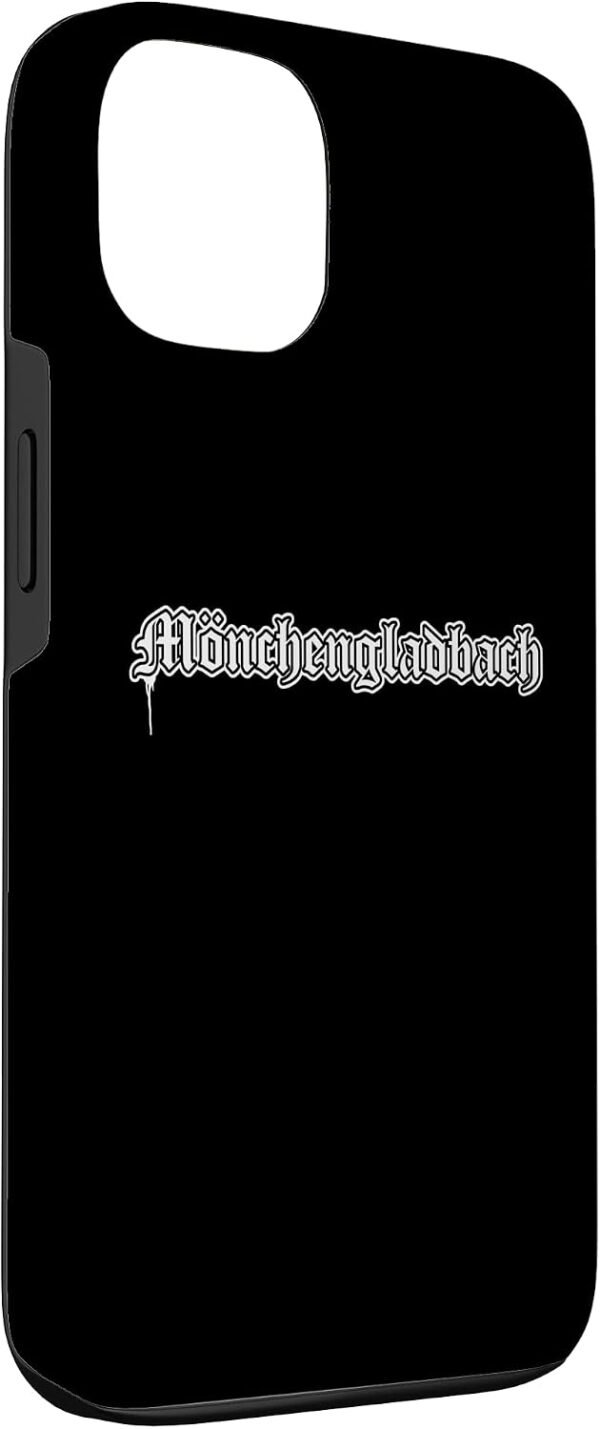 Gladbach Designs — kryt na iPhone 13 s nápisom Mönchengladbach čierny