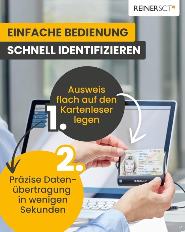 REINER SCT cyberJack RFID basis — bezkontaktná čítačka nemeckého preukazu nPA a eID, čierna