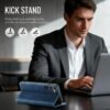 KZB — knižkové puzdro z umelej kože na Samsung Galaxy S24 s priehradkami na karty modré