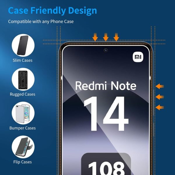 Weimierd — tvrdené sklo na Xiaomi Redmi Note 14 5G, 3 ks + 3 ochrany fotoaparátu s rámikom