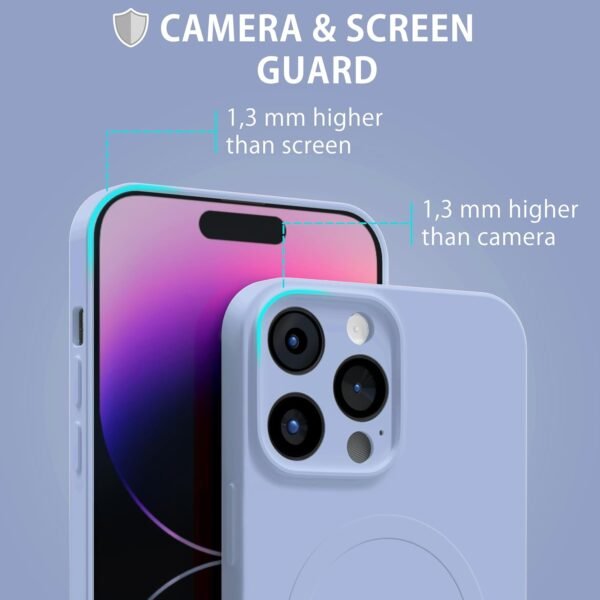MyGadget — dvojvrstvový silikónový kryt na iPhone 14 Pro Max kompatibilný s MagSafe svetlomodrý