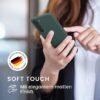 kwmobile — pružný TPU obal na Samsung Galaxy S23 s podporou bezdrôtového nabíjania modrozelený