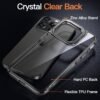 JETech — kryt na iPhone 15 Pro Max so stojanom v krúžku fotoaparátu a čírym chrbtom Black Titanium