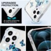 Xylota — priehľadné kryty na iPhone 11 Pro Max s motívom motýľov, 2 kusy