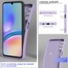 THIYUFUNS — silikónový kryt na Samsung Galaxy A05s 4G s 2 tvrdenými sklami fialový