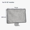 kwmobile KWM000017VG002C — ľanový ochranný obal na monitor 31 – 32", svetlosivý