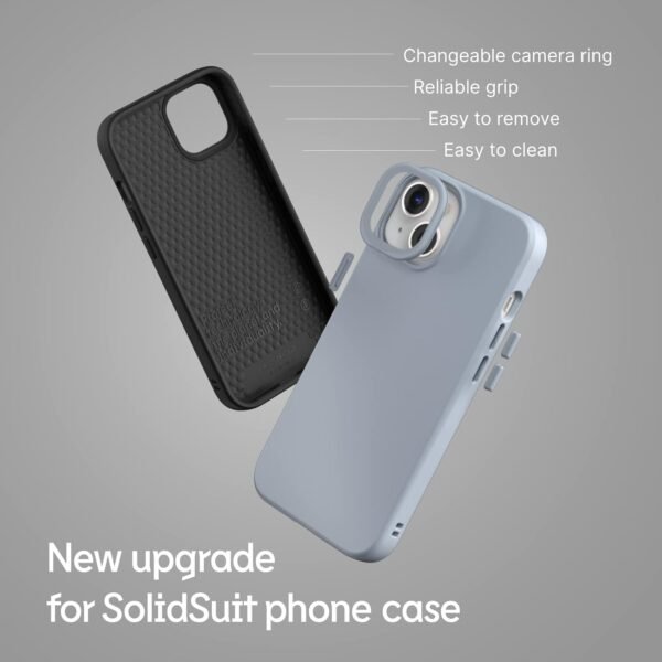 RhinoShield SolidSuit — tenký nárazuvzdorný kryt na iPhone 13 a iPhone 14 ľadovo modrý