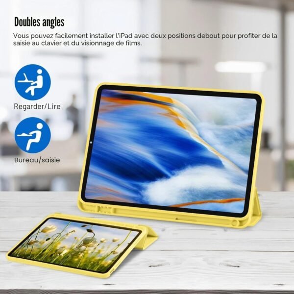 Palkitsee — puzdro na iPad 11 A16 (2025) a iPad 10 (2022) s držiakom pera a stojanom žlté